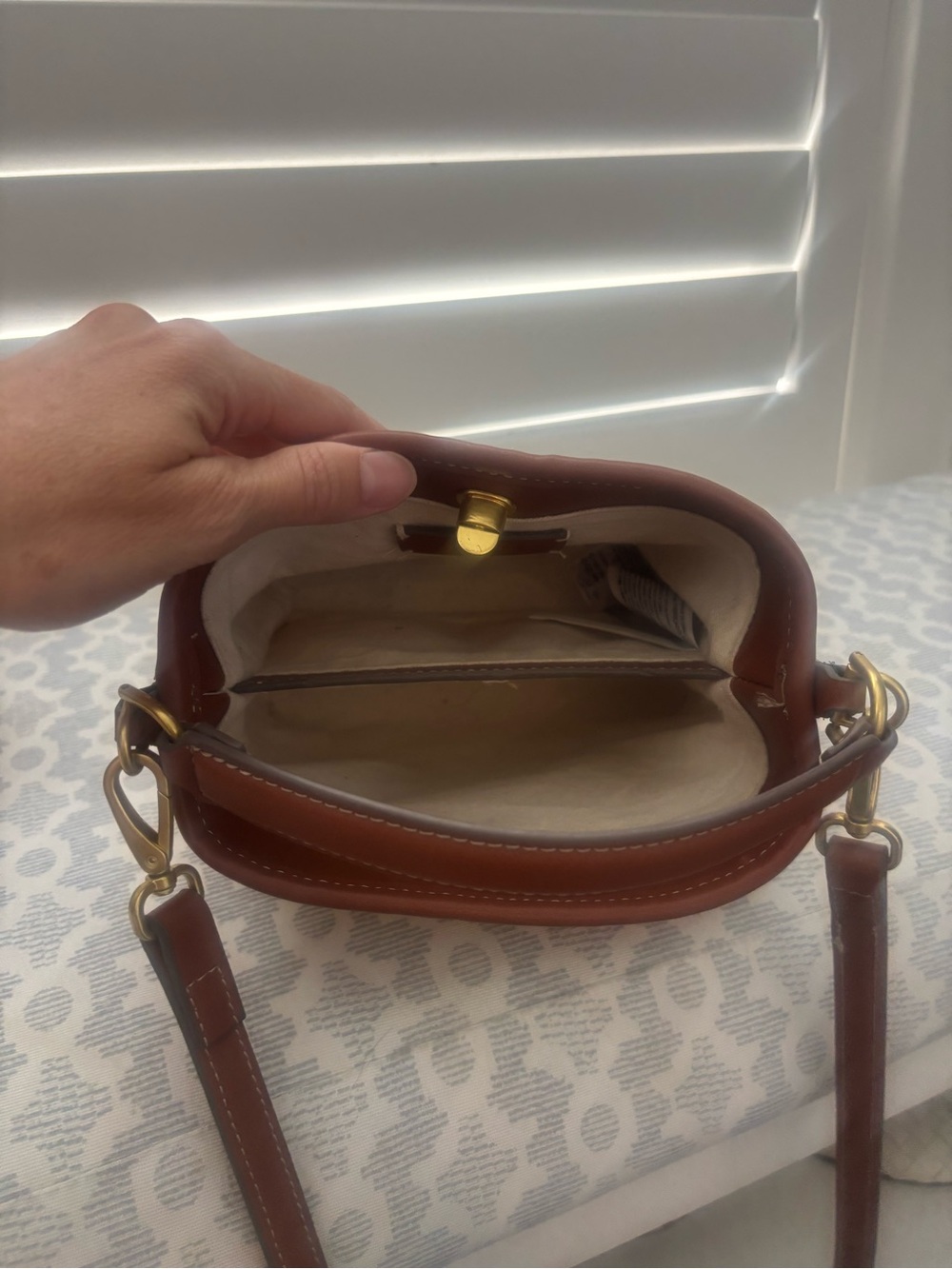 Mango Woven Straw Crossbody Bag with Brown Leather Trim - Picture 2 of 4